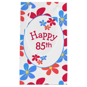 85th Birthday Daisies On White Small Gift Bag