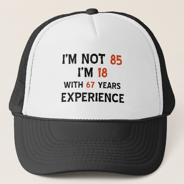 85th birthday designs trucker hat (Front)