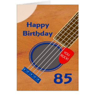 85th Birthday Guitar Player Birthday Cards