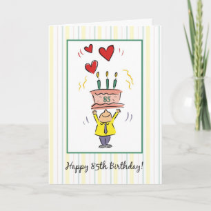 85th Birthday Hearts Card