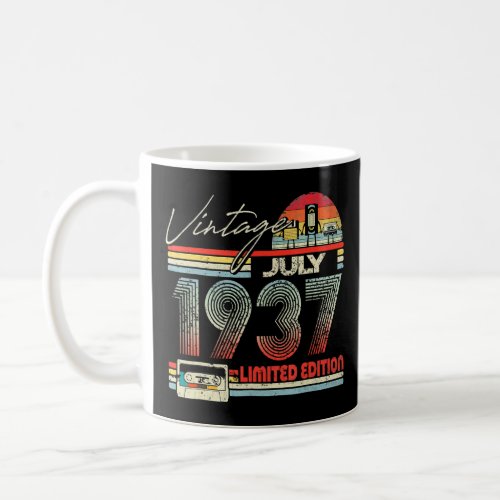85th Birthday July 1937 Vintage Cassette  Coffee Mug