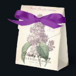 85th Birthday Lilac Custom Thank You Favor Box<br><div class="desc">Customizable 85th Birthday Thank You Favor Box with Vintage Botanical Watercolors of Lilac by Pierre-Joseph Redouté. You can easily change text color, font, size and position by clicking the customize button. Available with blooming rose and passiflora. Matching 85th birthday invitation, guest book (hard cover and spral notebook) paper napkin, paper...</div>