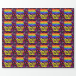 [ Thumbnail: 85th Birthday: Loving Hearts Pattern, Rainbow # 85 Wrapping Paper ]