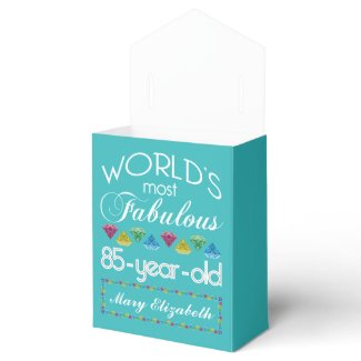 85th Birthday Most Fabulous Colorful Gem Turquoise Favor Box