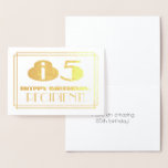 [ Thumbnail: 85th Birthday; Name + Art Deco Inspired Look "85" Foil Card ]