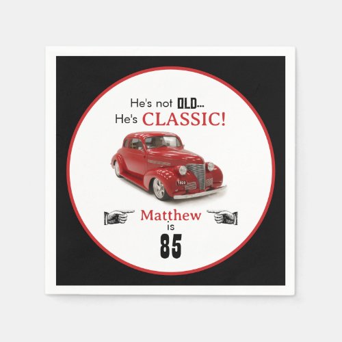 85th Birthday Not Old But Red Classic 1939 Coupe Napkins