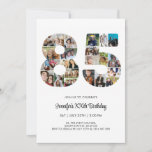 85th Birthday Number 85 Custom Photo Collage Invitation<br><div class="desc">Mark eighty five years of wonderful memories and adventures with this captivating 85th Birthday Number Photo Collage. This customizable template is the perfect blend of creativity and sentiment, allowing you to create a truly memorable gift for your loved one's special day. Capture the essence of incredible years in a single...</div>