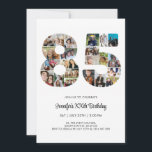 85th Birthday Number 85 Custom Photo Collage Invitation<br><div class="desc">Mark eighty five years of wonderful memories and adventures with this captivating 85th Birthday Number Photo Collage. This customizable template is the perfect blend of creativity and sentiment, allowing you to create a truly memorable gift for your loved one's special day. Capture the essence of incredible years in a single...</div>