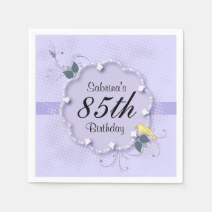 85th Birthday Party DIY Text Paper Napkins