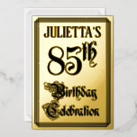 [ Thumbnail: 85th Birthday Party — Elegant Script + Custom Name Invitation ]