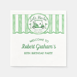 85th Birthday Party Golf Theme Cocktail Napkins