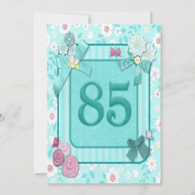 85th birthday party invitation (Front)