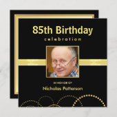 85th Birthday Party Invitations - Photo Optional (Front/Back)