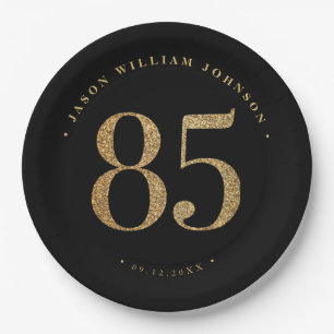 85th Birthday Party Paper Plates