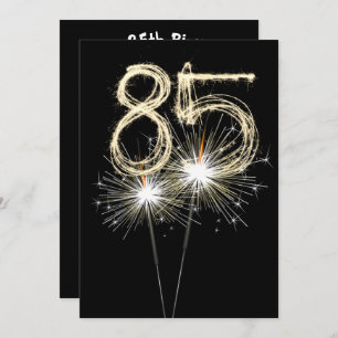 85th Birthday Party Sparkler   Invitation