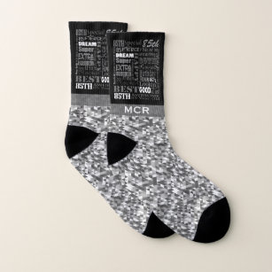 85th Birthday Party Special Personalized Monogram Socks