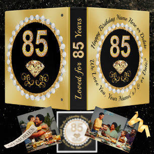85th Birthday Photo Album, 85th Birthday Present, 3 Ring Binder