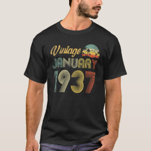 85th Birthday Vintage January 1937 85 Years Old T-Shirt