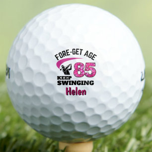 85th Golfer Gift for Mom - Swinging 85 Custom Golf Balls