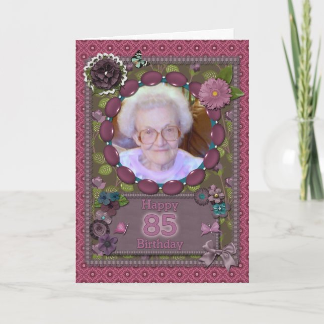 85th Photo card for a birthday (Front)