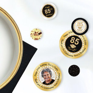85th Table Decorations, Personalized Photo Confetti