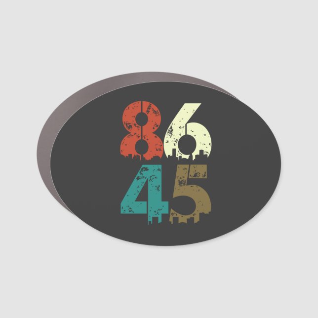 8645 Political Anti Trump Car Magnet (Front)