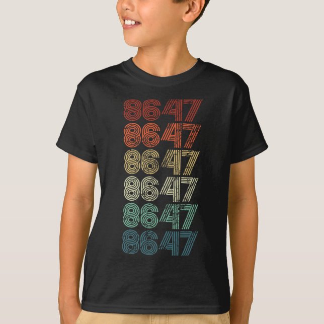 8647 Anti Trump 86 47 Retro Impeach 47 Anti-trump  T-Shirt (Front)