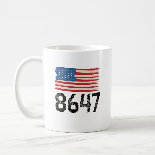 8647 Anti-Trump American Flag Political Statement Coffee Mug