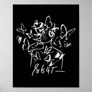 8647 Anti Trump Floral Resist 86 47 Impeach Trump  Poster