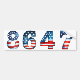 8647 ANTI TRUMP PRO DEMOCRACY BUMPER STICKER