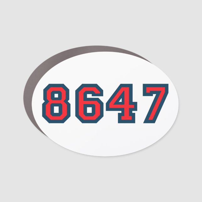 8647 Anti Trump Resistance Car Magnet (Front)