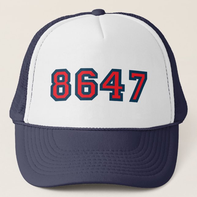 8647 Anti Trump Resistance Trucker Hat (Front)
