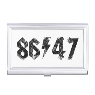 8647 Anti Trump Retro Vintage 80s Rock Style Business Card Case