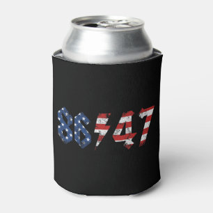 8647 Anti Trump Retro Vintage 80s Rock Style Can Cooler