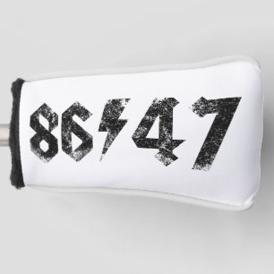 8647 Anti Trump Retro Vintage 80s Rock Style Golf Head Cover