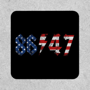 8647 Anti Trump Retro Vintage 80s Rock Style Patch