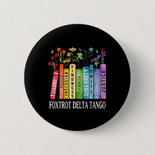 8647 Foxtrots Tangos Deltas Book Flower Resist Boo Button