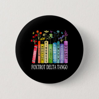 8647 Foxtrots Tangos Deltas Book Flower Resist Boo Button