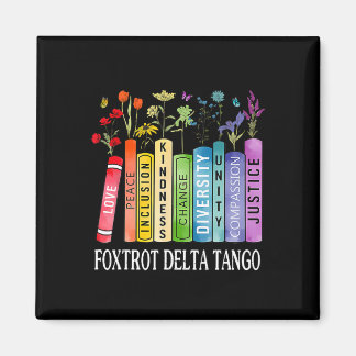 8647 Foxtrots Tangos Deltas Book Flower Resist Boo Magnet