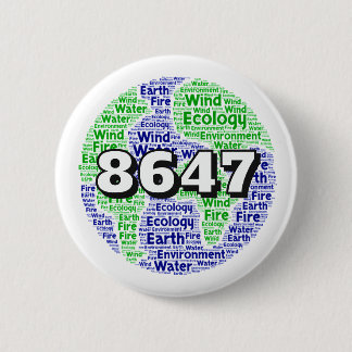 8647 Planet Earth Ecology Word Art Button