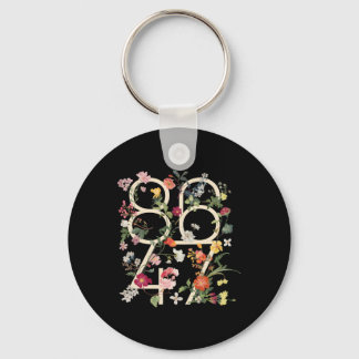 8647 Resist Subtle Floral Foxtrot Delta Tango Prot Keychain