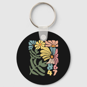 8647 Resist Subtle Floral Foxtrot Delta Tango Prot Keychain