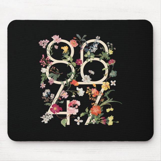 8647 Resist Subtle Floral Foxtrot Delta Tango Prot Mouse Pad (Front)