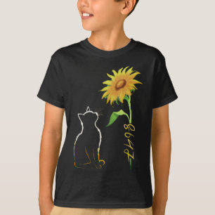 8647 Subtle Anti Trump 86 47 Cat Sunflower Floral T-Shirt