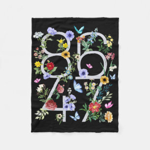 8647 Subtle Anti Trump 86 47 Floral Boho Style 1  Fleece Blanket