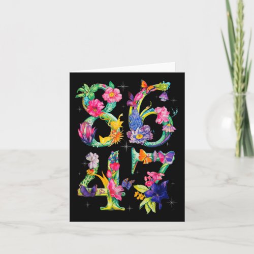 8647 Subtle Anti Trump 86 47 Floral Boho Style  Card