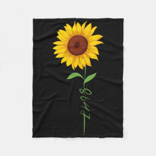 8647 Subtle Anti Trump 86 47 Floral Boho Style Fleece Blanket