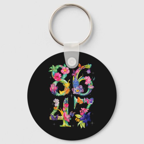 8647 Subtle Anti Trump 86 47 Floral Boho Style  Keychain
