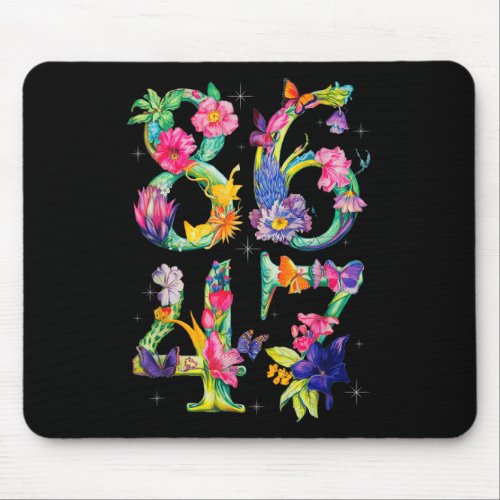 8647 Subtle Anti Trump 86 47 Floral Boho Style  Mouse Pad