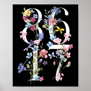 8647 Subtle Anti Trump 86 47 Floral Boho Style Poster